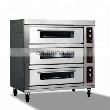 Professional Bakery Machine Of Electric Bakery Oven Prices For Wholesale 3 Decks 9 Trays Baguette Baking Oven