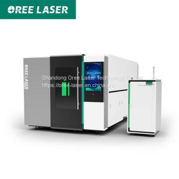 Flate metal fiber laser cutting machine