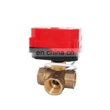 CWX-60P 6NM 2/3 Way Dn32 Brass Red Electric Ball Valve photo-2