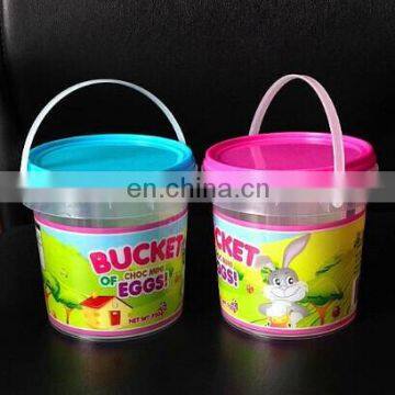 New arrival clear plastic bucket in food grade used for popcorn