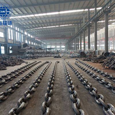 China 46mm marine anchor chain supplier ship anchor chain factory