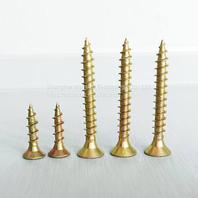 Yellow Galvanized China Chipboard Screws Hardened Screws Wood Screws Outdoor Fasteners photo-2