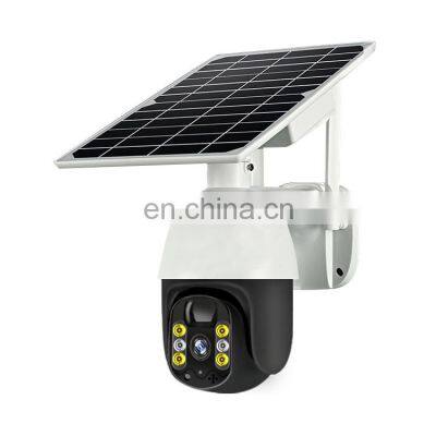 1080P ptz auto tracking solar optical sim card 4g outdoor security camera system