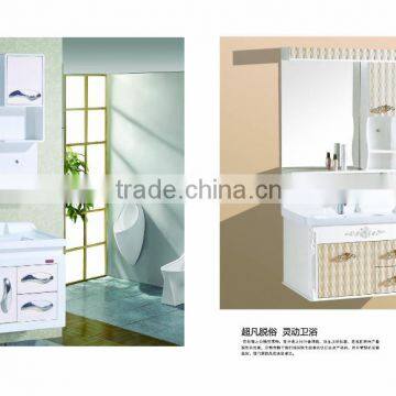 Sanitaryware Cheap Modern Wall Bathroom Cabinet with wash basin mirror
