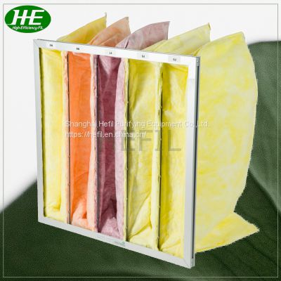 AHU Bag Filter / Synthetic Fiber Pocket HVAC Air Filter Manufacturer