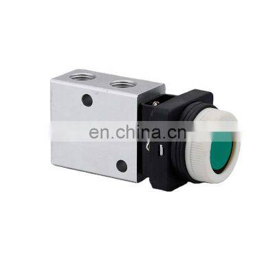 G1/4 Thread Pneumatic Control Valve Stainless Steel JM322PP Flat Head Push Button Mechanical Pneumatic Valve