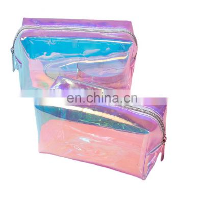 Custom Travel Pvc Holographic, Organizer Cosmetic Makeup Bag/