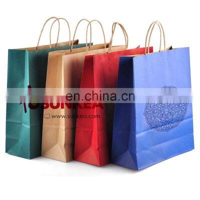 Sunkea luxury eco friendly high quality red paper bag