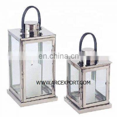 Stainless Steel Fancy Glass Lantern
