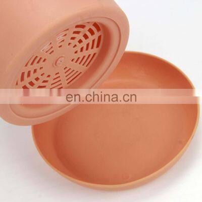 Plastic Plant Pot With Saucer, Decorative Plastic Gardening Flower Pot photo-5