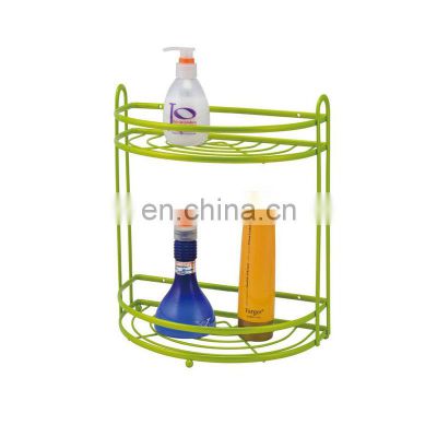 Iron Powder Coating Bathroom Shelves High Quality Convenient Bathroom Shelf Household  Two Tier Bathroom Rack Shelf