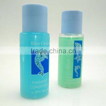 plastic hotel shampoo bottle