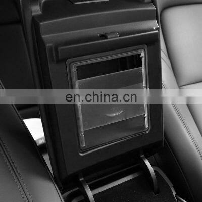 For Tesla Model Y 2021 Armrest Storage Box Hidden Transparent Storage Box