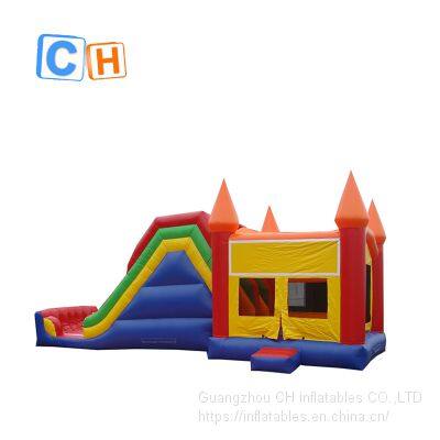 Inflatable Combo With Dry Slide  Jumper Bouncer  Bounce House Art Panels For Sale Outdoor Bouncy Castle