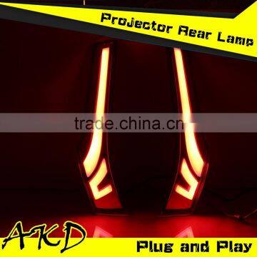 AKD Car Styling LED Tail Lamp for Honda Jazz LED Tail Light New Fit Tail Lights Rear Trunk Lamp DRL+Turn Signal+Reverse+Brake