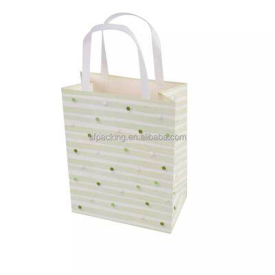 white paper gift package shopping bags with printing