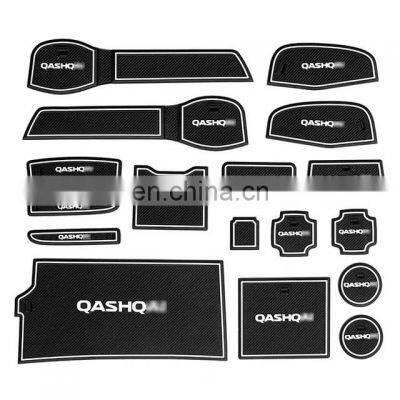 For Nissan qashqai J11 2019-2021 18pcs 3color Car Rubber Non-slip Cup Mat Water Glass Holder Pads