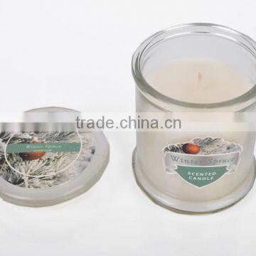 200G Scented Candle with glass Jar and lid ,Home Decorative wax candle, gift set SA-1540