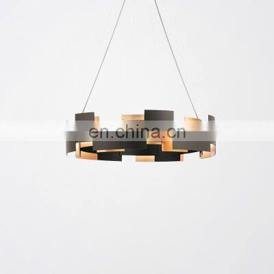 American Style Simple Round LED Pendant Light Restaurant Bar Metal Chandelier LED Indoor Ceiling Lamp photo-3