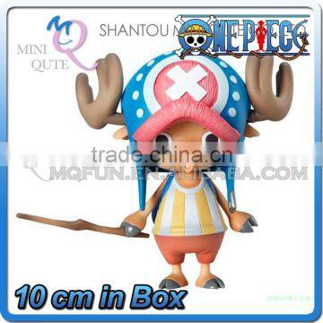 MINI QUTE 10 cm Japanese anime one piece action figure TonyTony Chopper with Stick brinquedos boys in box NO.MQ 086