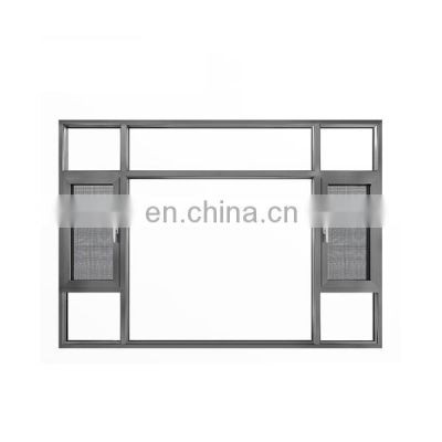 latest Modern Casement Window Factory upvc Double Glaze French Grill Design Vinyl swing Glass casement Window