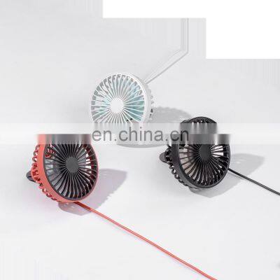 2021 best car fan led night light portable usb small desktop air cooling fan 3 speed adjustable mini vehicle clip Fan