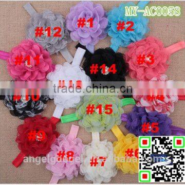 hot selling Net flower handmade beaded hair accessories elastic headband material MY-AC0058