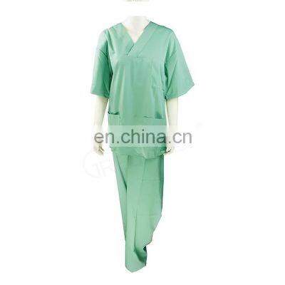Hot Sale v Neck Design Men Women Hospital Uniform Medical Disposable Scrub Suit for Doctors and Nurses photo-3