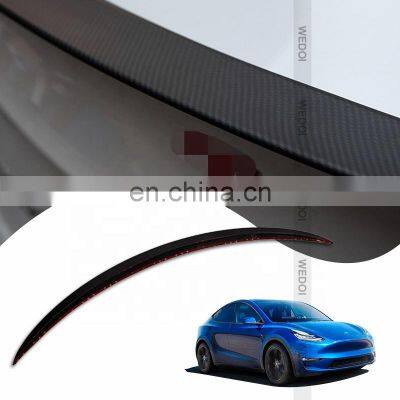For Tesla Model Y Car Carbon ABS Spoiler Original Style Rear Trunk Tail Wing Sticker Accessories Protective