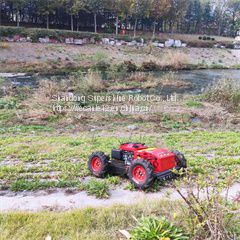 remote control brush mower, China radio controlled mower price, rc lawn mower for sale