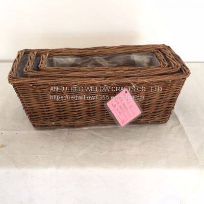 Hot Sell Handmade High Quality Flower Willow Basket Planters photo-2
