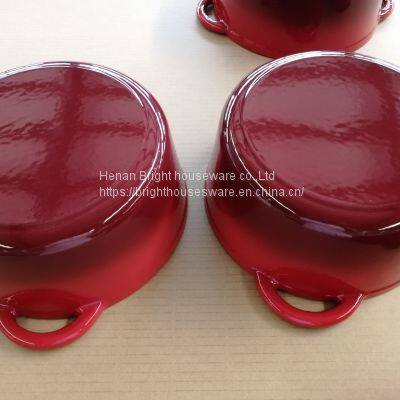 High Quality Backpacking and Camping Amazon Best Selling Enamel Cast Iron Stock Pot