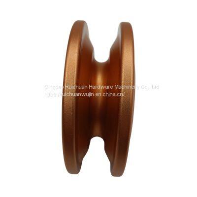 Outdoor off-road vehicle aluminum alloy winch pulley trailer rescue traction circular pulley car modified pulley 10T