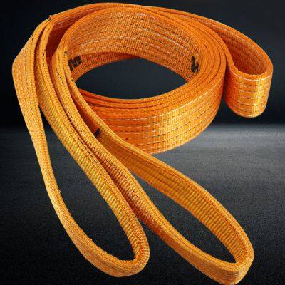 15 Tonne Polyester Double Duplex Flat Webbing Lifting Sling Strap Belt With Soft Eyes photo-4