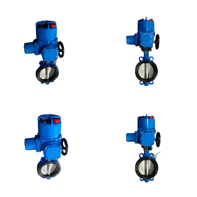 DN50 DN125 Modulating Type Flange Soft Seal Wafer Butterfly Valve