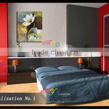 Handmade Home Decor Artwork White Daisy Oil Painting on Canvas photo-6