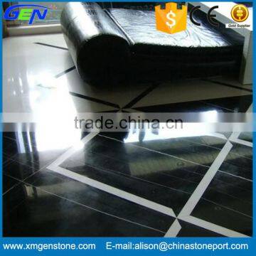 Elegant Shape Black Polished Port Laurent Flooring Marble slab