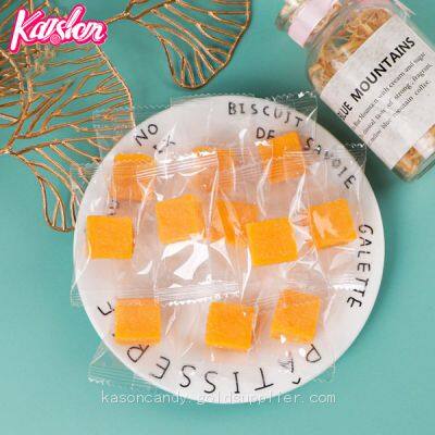 HALAL jam filled cube mango flavor gummy soft candy mango candy