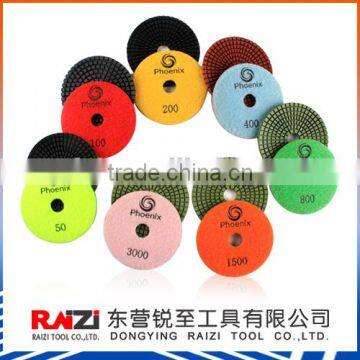 4 Inch Flexible Resin Diamond Granite Polishing Pads