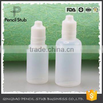 e liquid bottle pe 10ml 15ml 30ml long tip chid proof tamper ring