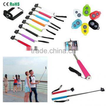 selfie stick wireless bluetooth with remote controll made in china for mobile monopod