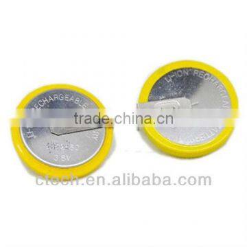 3.6V LIR2450 Lithium rechargeable button cell