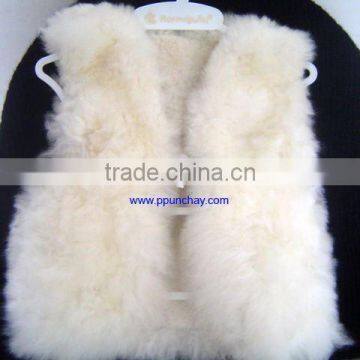 Soft and Warm Fur Baby Alpaca Vest Peru Unisex for Kids