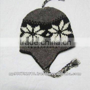 Hand Knitted Winter Earflap Hat