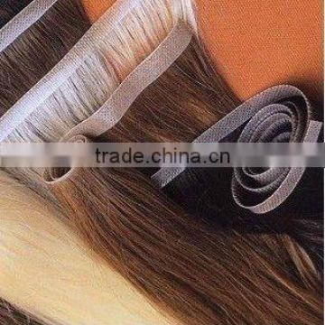 Skin Weft 100% Human Hair , Best Tape Hair Extensions With Highlights