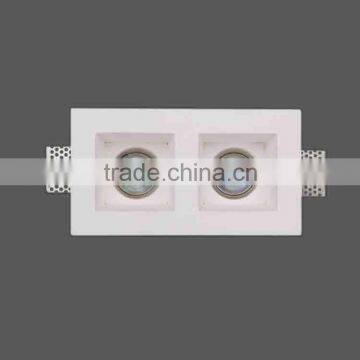 HR-5003Gx5.3 Gypsum Plaster Gesso Recessed Downlight Housing