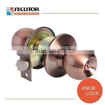 Satin Stainless Steel Cylindrical Knob Entrance Door Lock photo-4