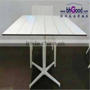 modern dining table and tea hpl laminate square with beveled edges