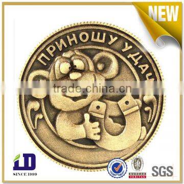 customized monkey year metal coin