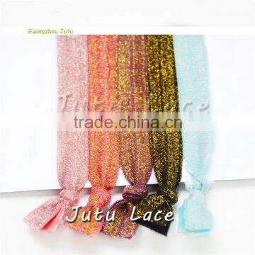 Shiny Custom Printed Frosted Elastic Hair Tie 5/8''Fold Over Elastic Cheap Wide Headbands photo-5